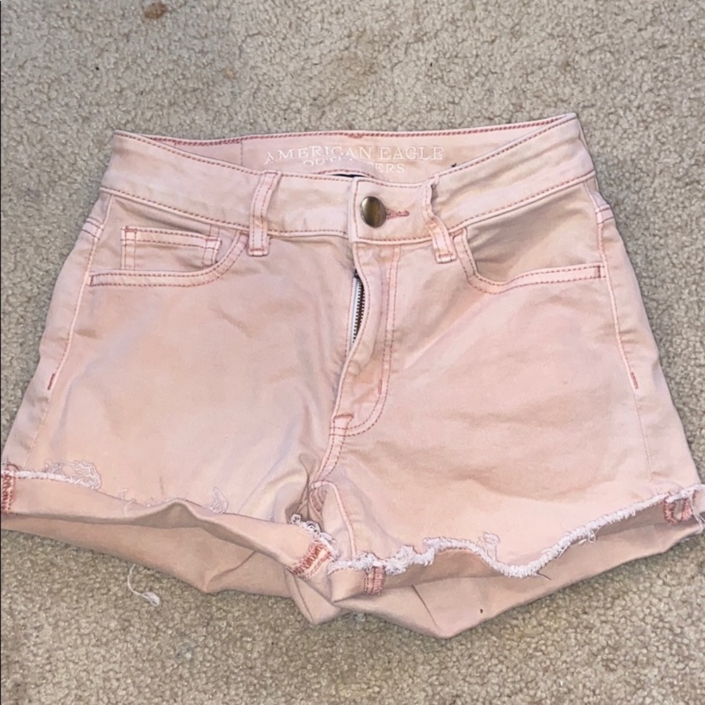 american eagle light pink shorts